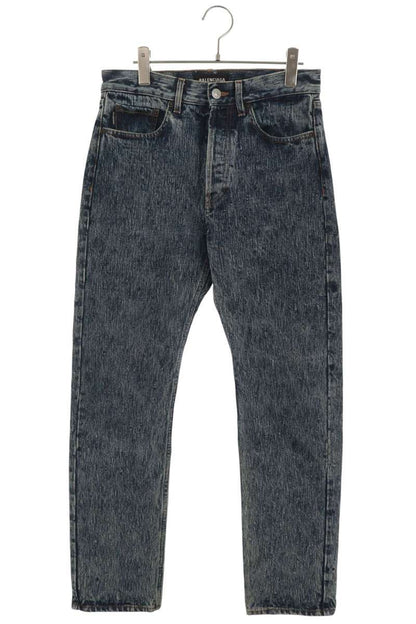 BALENCIAGA Blue Straight Button-Fly Denim Jeans Size 29