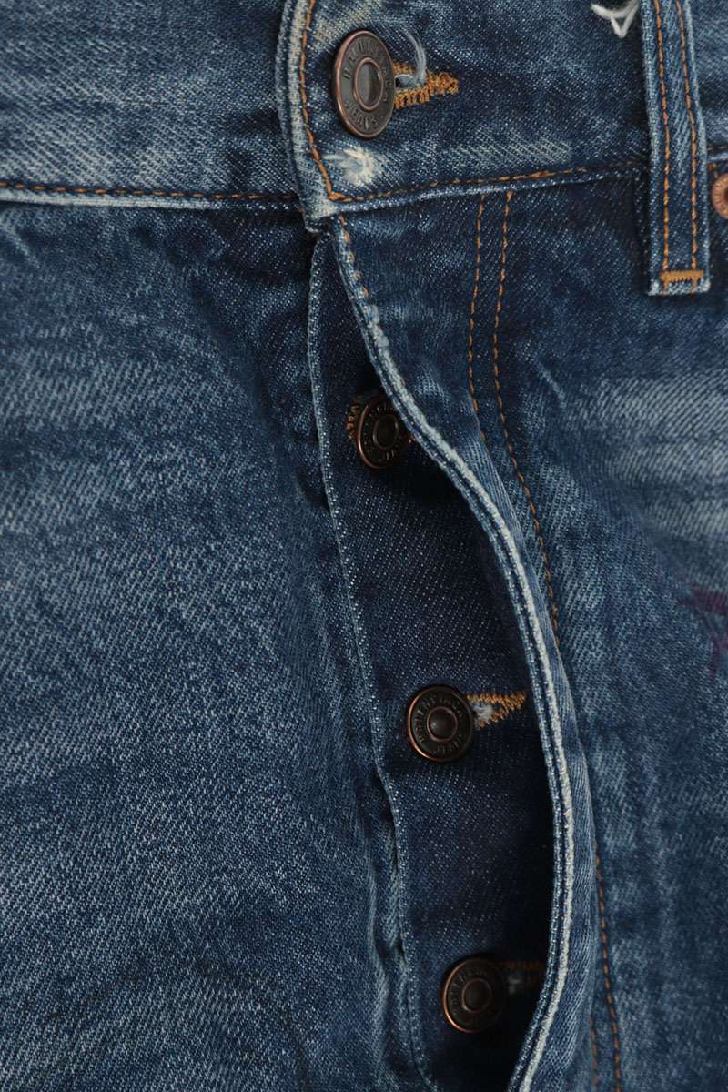 BALENCIAGA Gravity Crash Distressed Denim Jeans Size XS