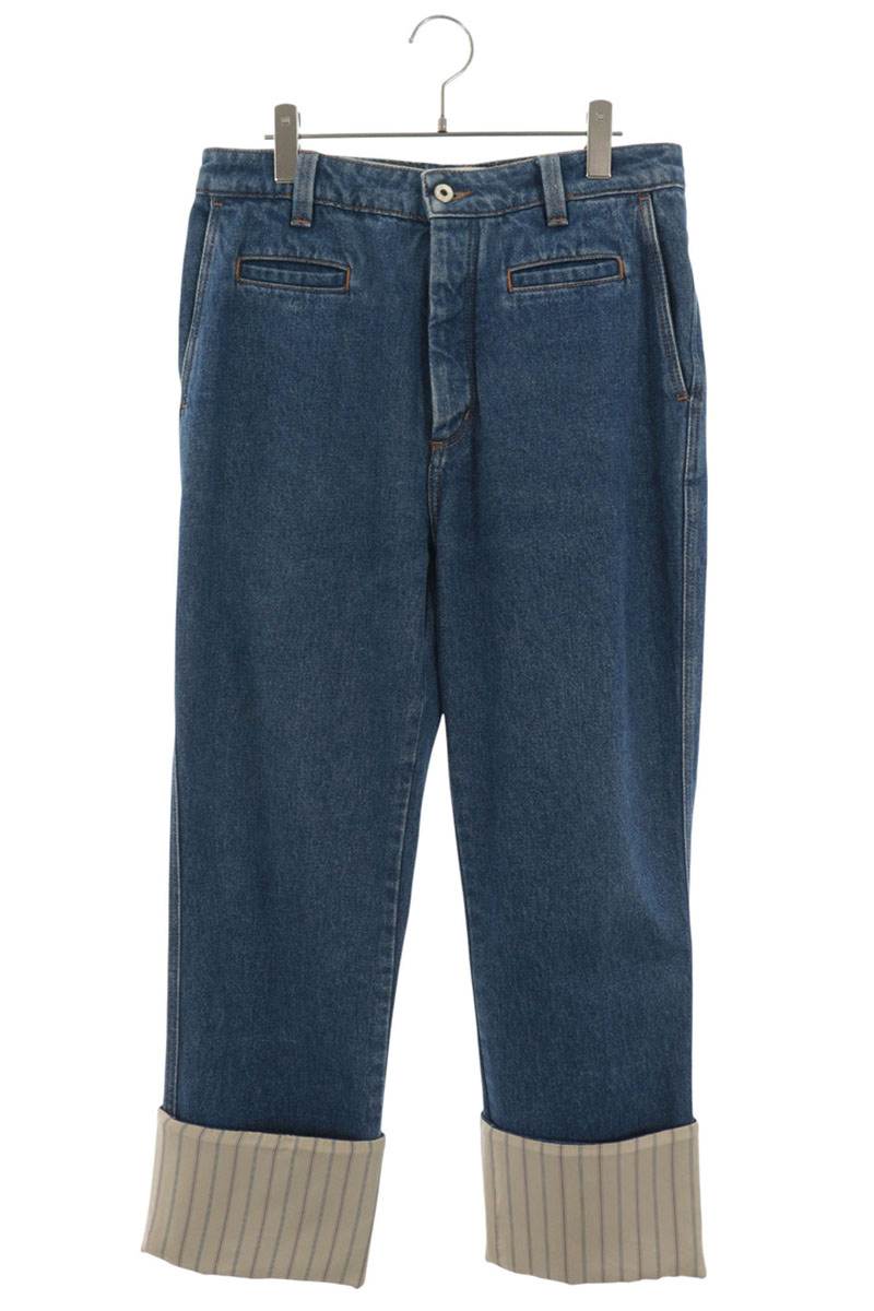 LOEWE Indigo Stripe Panel Fisherman Denim Jeans Size 38