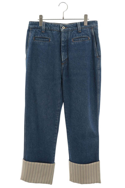 LOEWE Indigo Stripe Panel Fisherman Denim Jeans Size 38