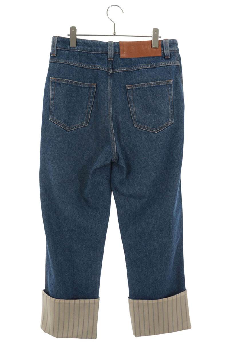 LOEWE Indigo Stripe Panel Fisherman Denim Jeans Size 38