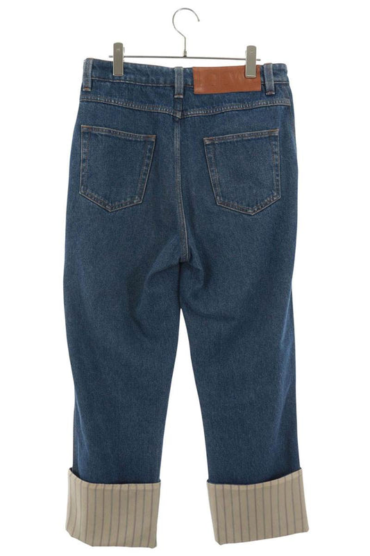LOEWE Indigo Stripe Panel Fisherman Denim Jeans Size 38