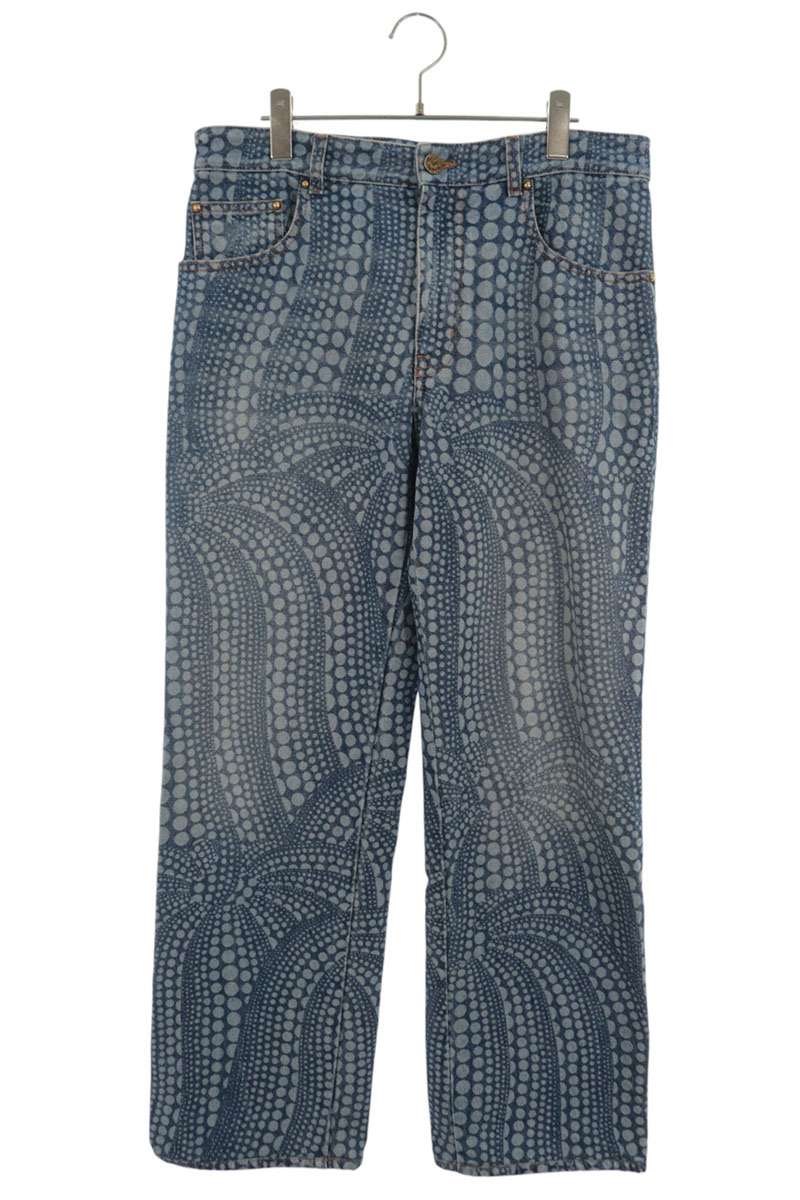 LOUISVUITTON 23AW Kusama Dot Wide Jeans Size 30