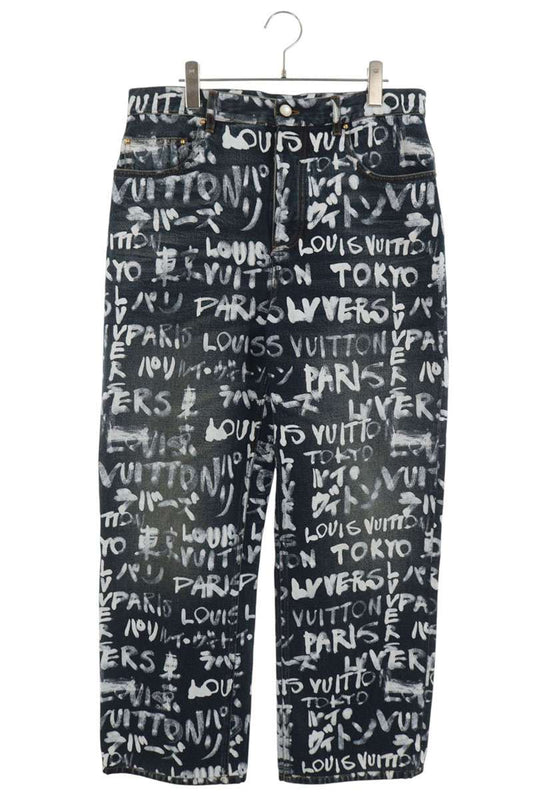 LOUISVUITTON 25AW NIGO Graffiti Skate Denim Jeans Size 30