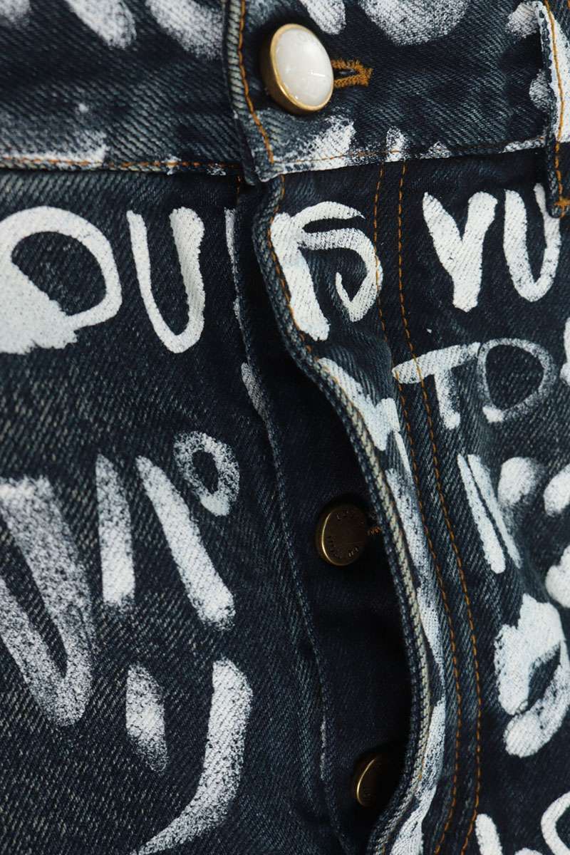 LOUISVUITTON 25AW NIGO Graffiti Skate Denim Jeans Size 30