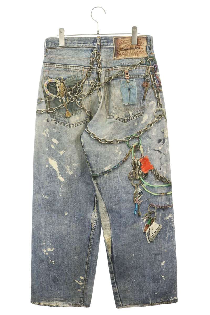 ACNE STUDIOS 1981M Trompe L'oeil Print Jeans Size 44