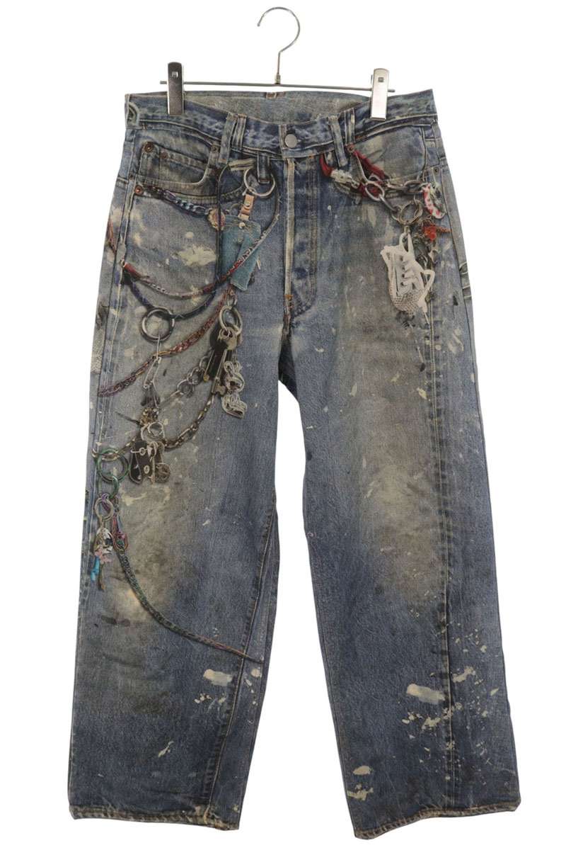 ACNE STUDIOS 1981M Trompe L'oeil Print Jeans Size 46