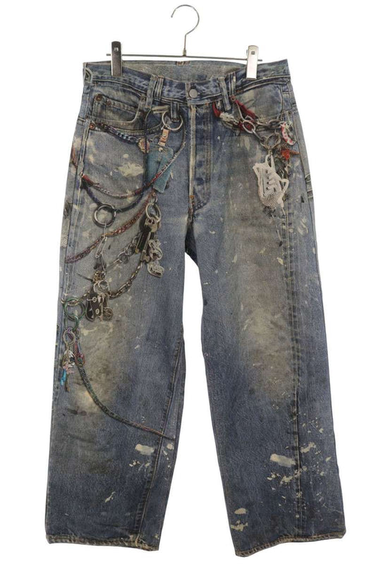 ACNE STUDIOS 1981M Trompe L'oeil Print Jeans Size 46