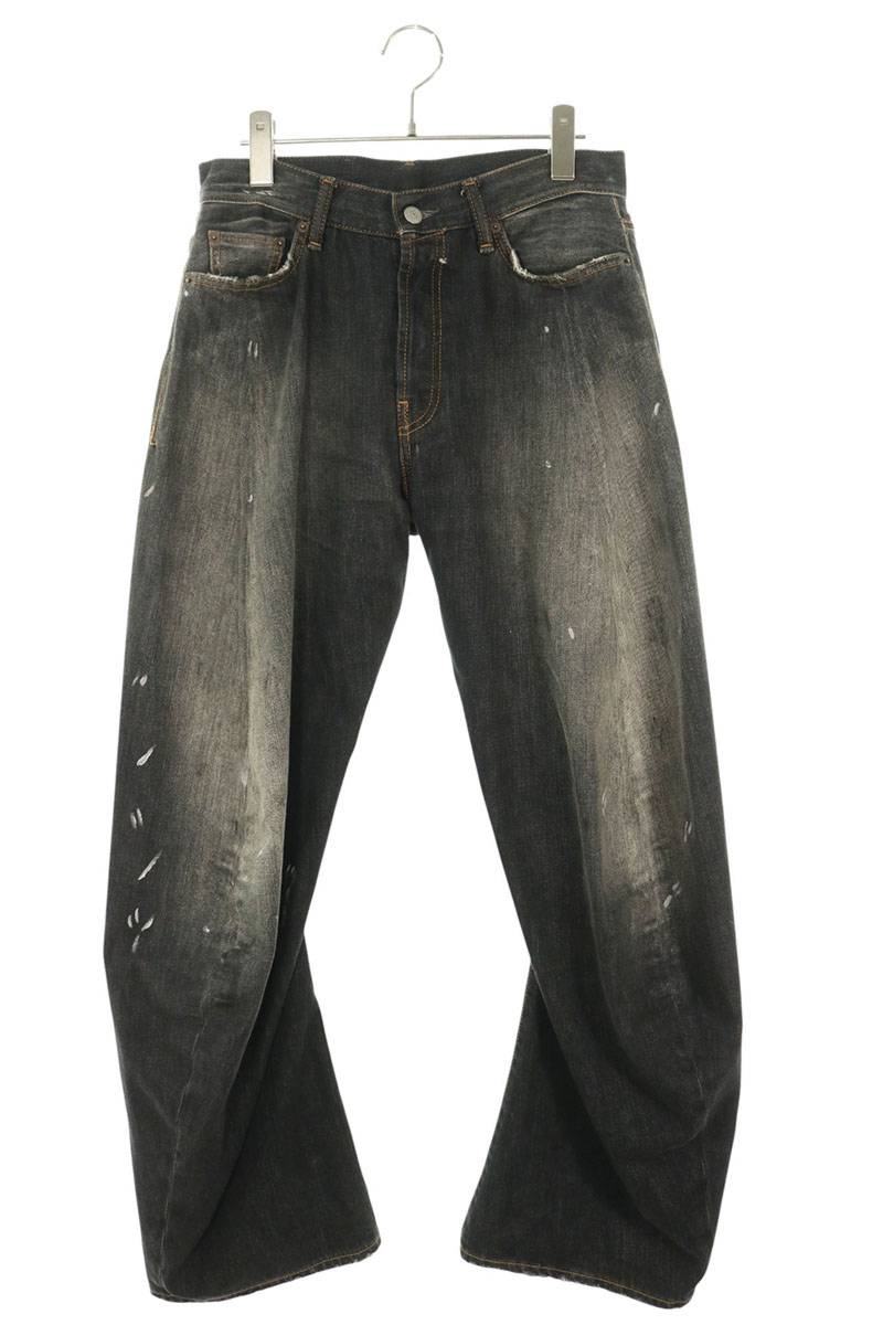ACNE STUDIOS 2006M Black Trafalgar Paint Jeans Size 28