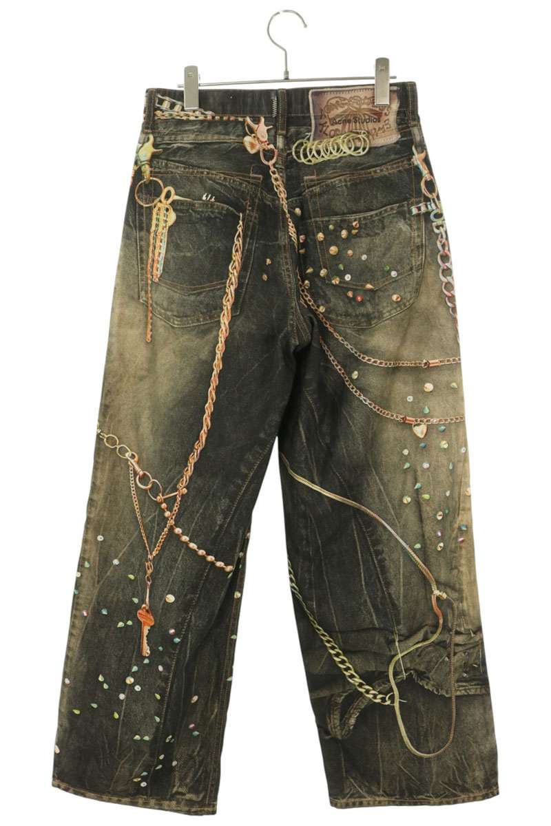ACNE STUDIOS 1981 Trompe L'oeil Biker Jeans Size XS