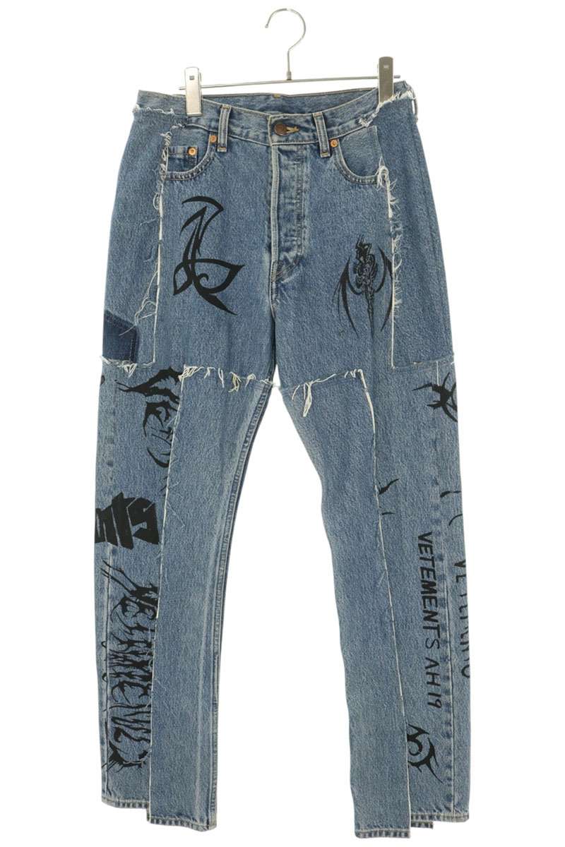 LEVI'S 18AW x VETEMENTS Tribal Sticker Jeans Size S