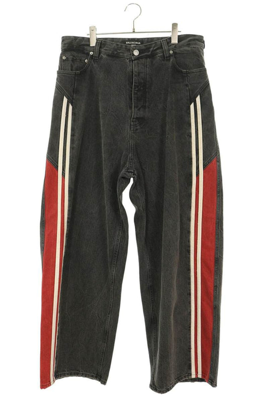 BALENCIAGA Side Line Track Denim Jeans Size M