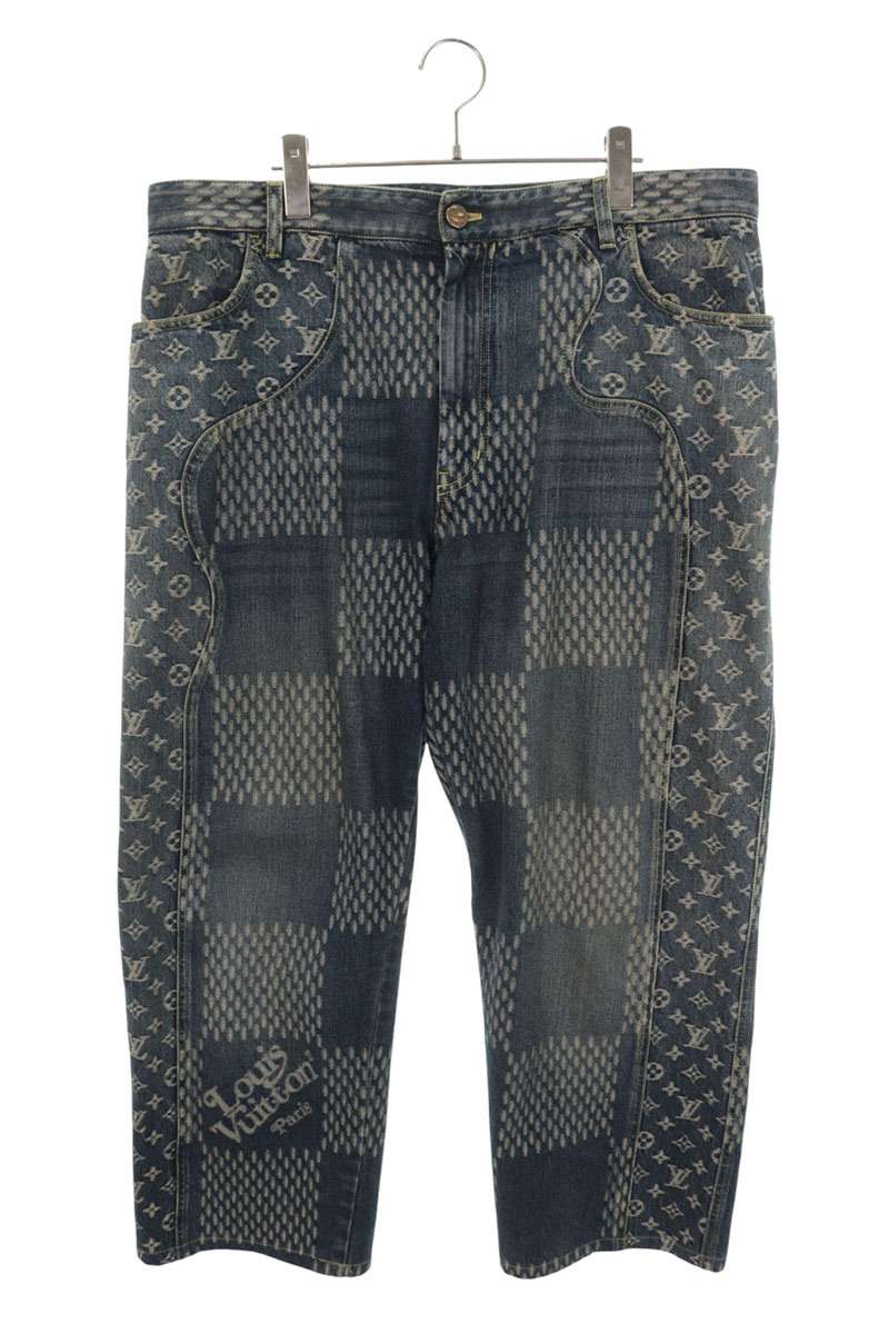 LOUISVUITTON 20AW Giant Damier Blue Denim Size 36