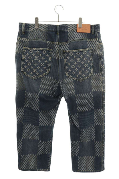 LOUISVUITTON 20AW Giant Damier Blue Denim Size 36