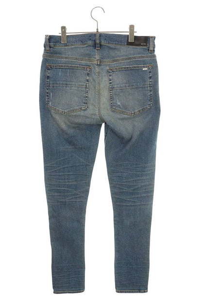 AMIRI MX1 Distressed Biker Skinny Jeans Blue Size 34