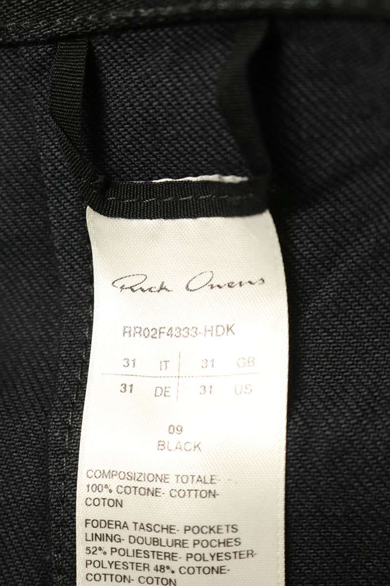 Rick Owens 26AW GETH JEAN Cutout Wide Denim Black Size 31