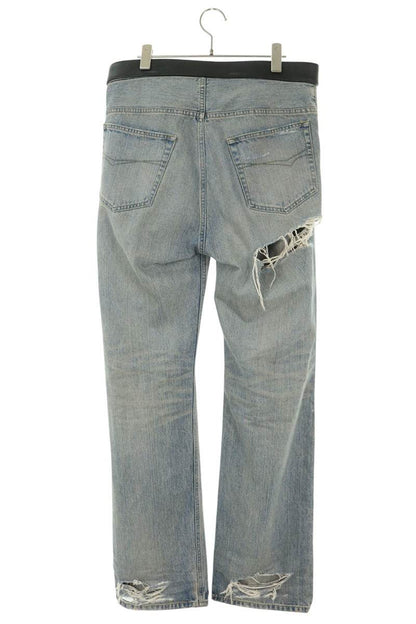 BALENCIAGA 794217 TQW55 Belted Vintage Jeans Blue Size M