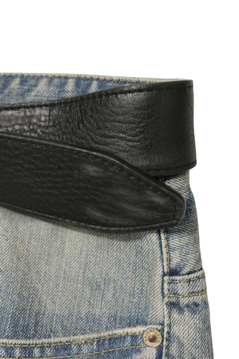BALENCIAGA 794217 TQW55 Belted Vintage Jeans Blue Size M
