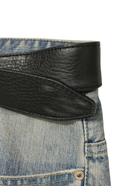 BALENCIAGA 794217 TQW55 Belted Vintage Jeans Blue Size M