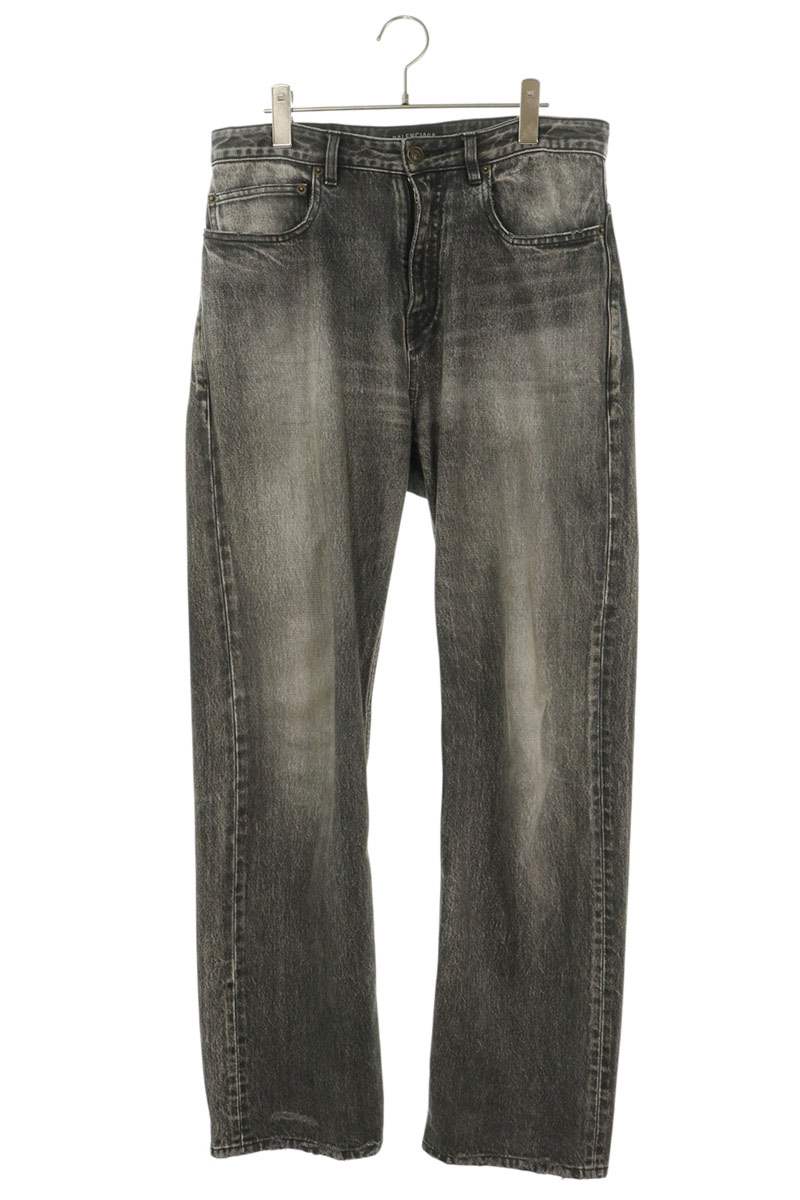 BALENCIAGA 751110 TBP47 Medium Fit Jeans Gray Size S