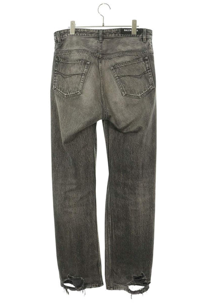BALENCIAGA 751110 TBP47 Medium Fit Jeans Gray Size S