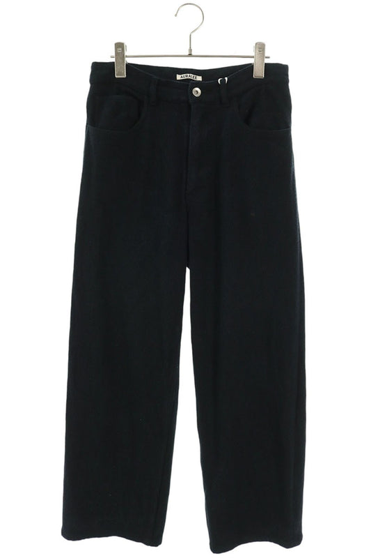AURALEE 26SS Silk Nep Wide Denim Pants Black Size 3