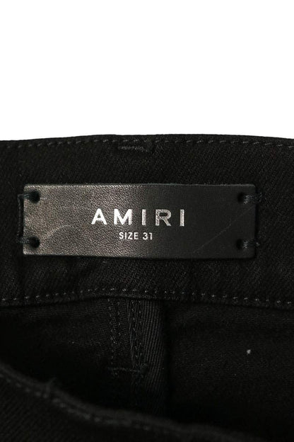 AMIRI PXMD001 MX1 Distressed Skinny Jeans Black Size 31