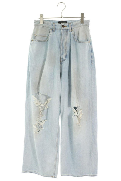 BALENCIAGA Light Blue Baggy Distressed Jeans Size XS