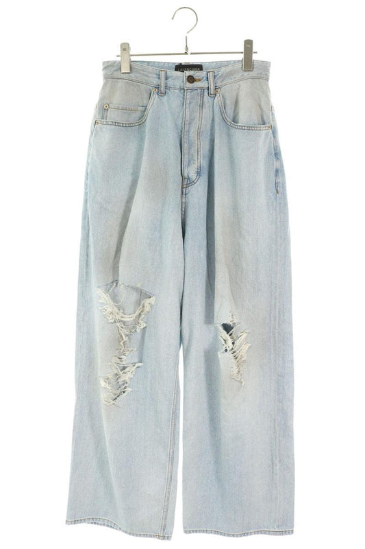 BALENCIAGA Light Blue Baggy Distressed Jeans Size XS