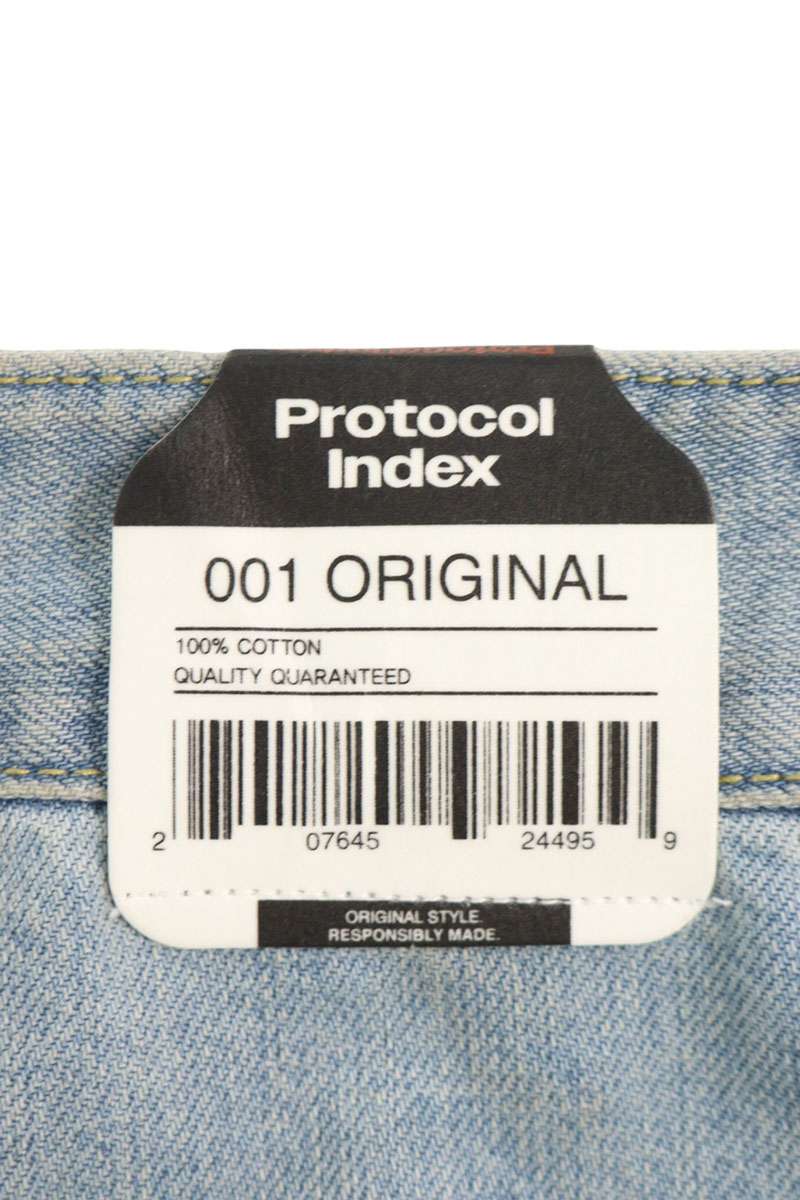 Protocol Index Indigo Distressed Denim Shorts Size 1