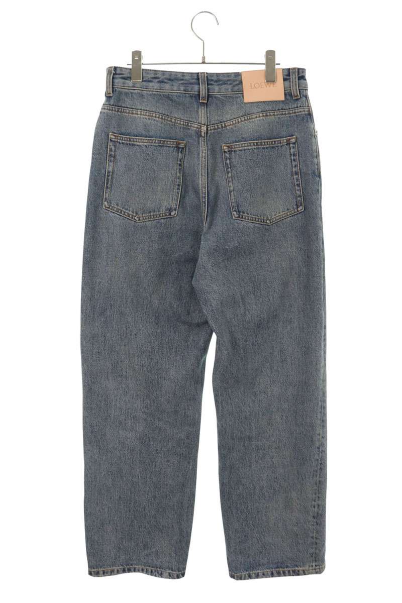 LOEWE Indigo Anagram Embroidered Baggy Jeans Size 46