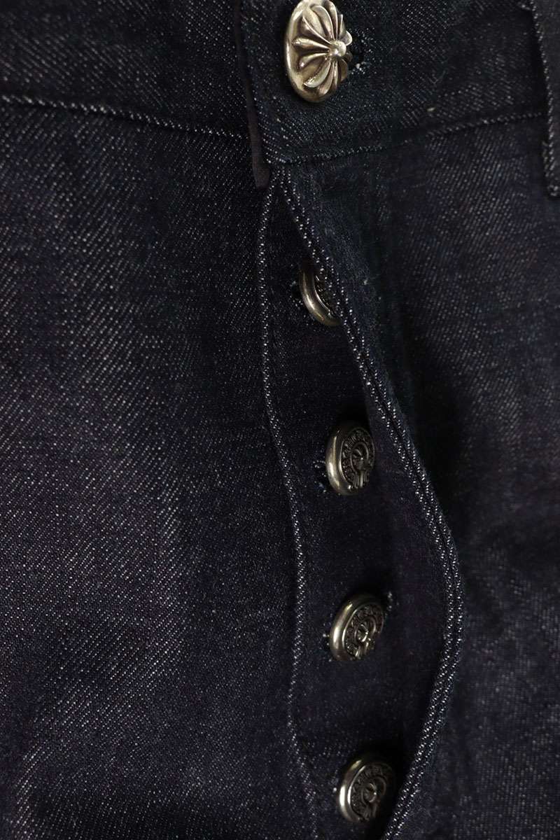 Chrome Hearts KS FIT Wide Washed Denim Jeans Pants Size 34