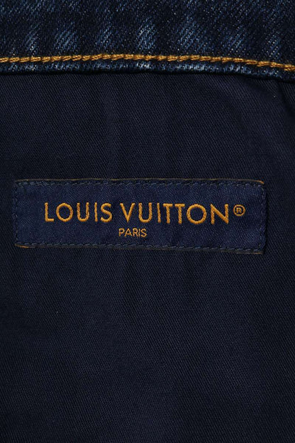 LOUISVUITTON Signature Turn-Up Denim Jeans Size 36
