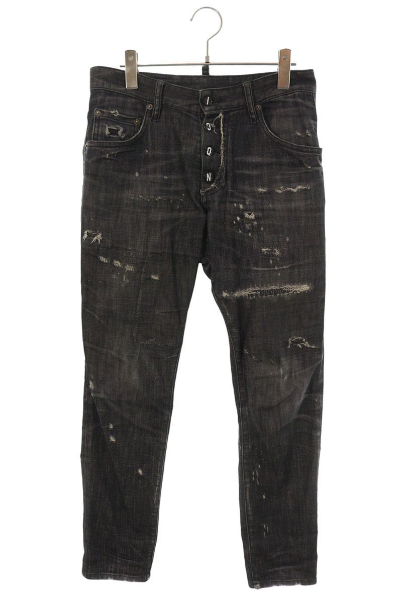Dsquared2 DSQUARED Distressed Denim Black Size 46