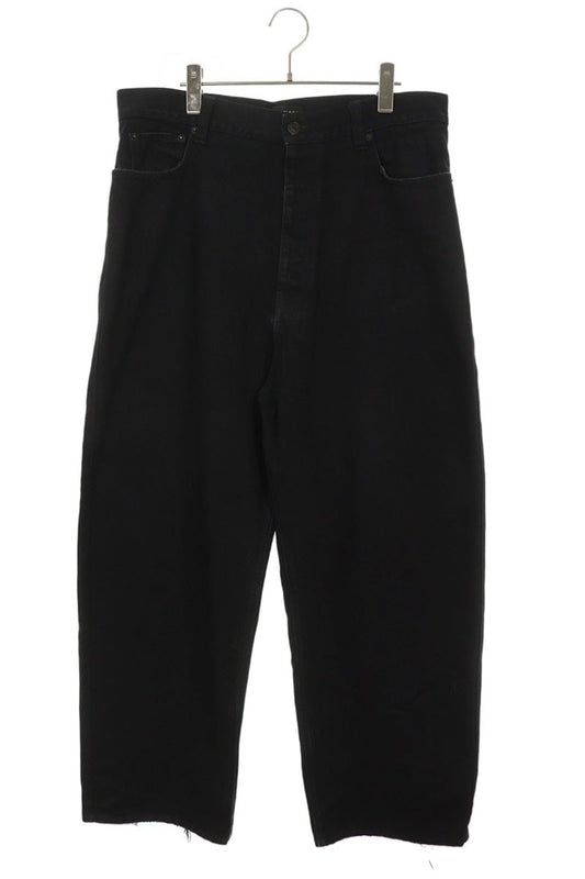 BALENCIAGA Distressed Baggy Denim Jeans Black Size M