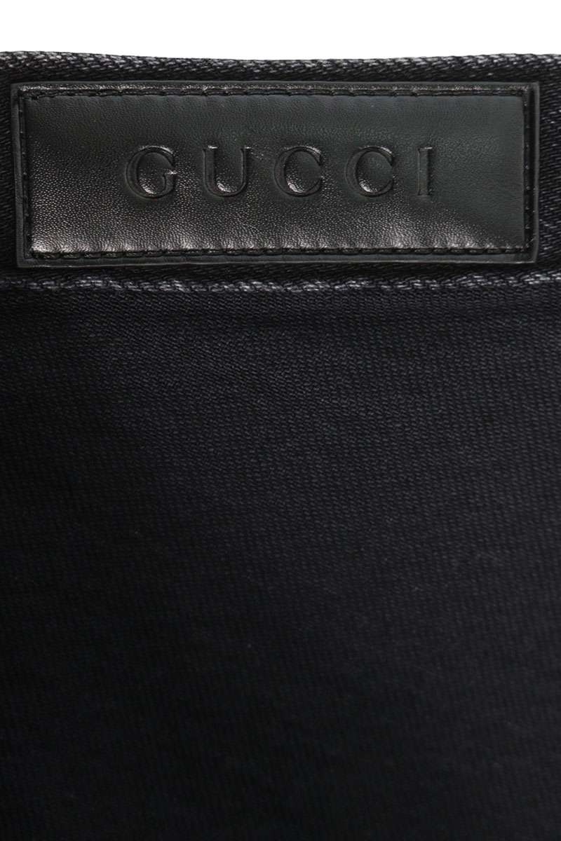 GUCCI AW26 Web Stripe Stretch Denim Jeans Black Size 31