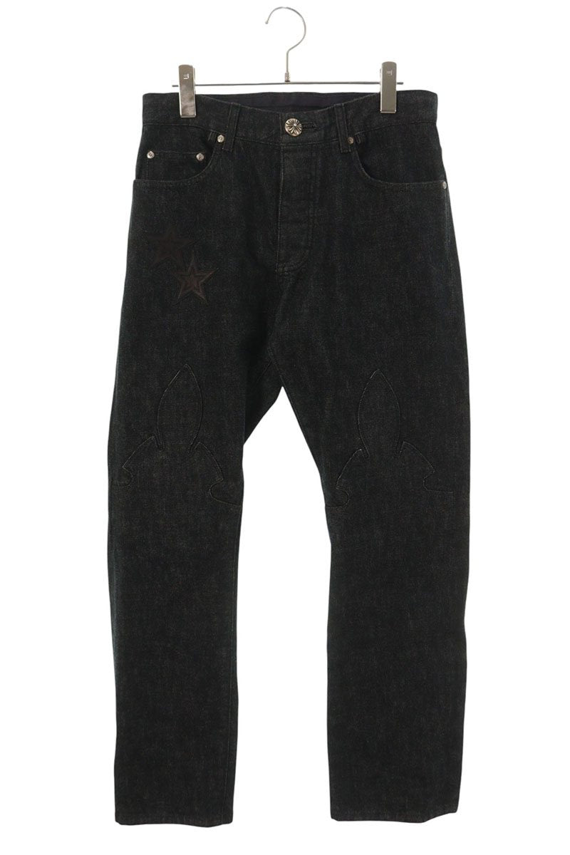 Chrome Hearts Flare Knee Star Patch Denim Jeans Size 30