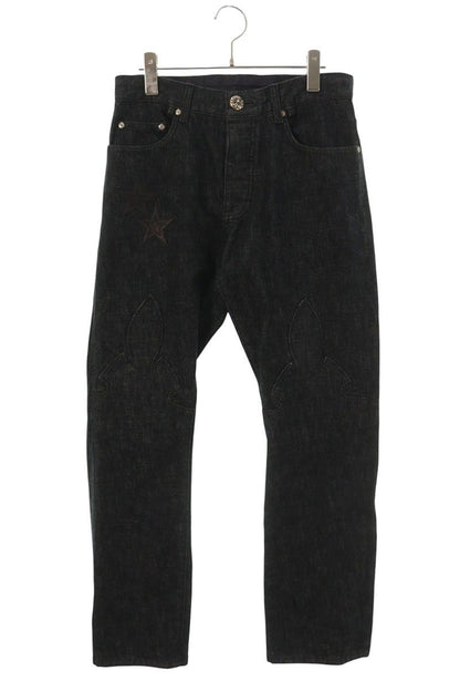Chrome Hearts Flare Knee Star Patch Denim Jeans Size 30