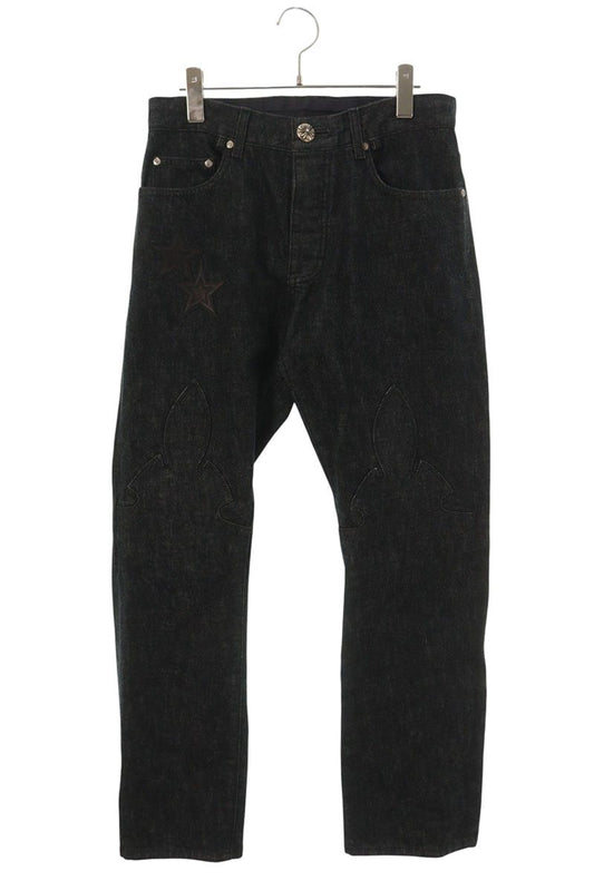 Chrome Hearts Flare Knee Star Patch Denim Jeans Size 30