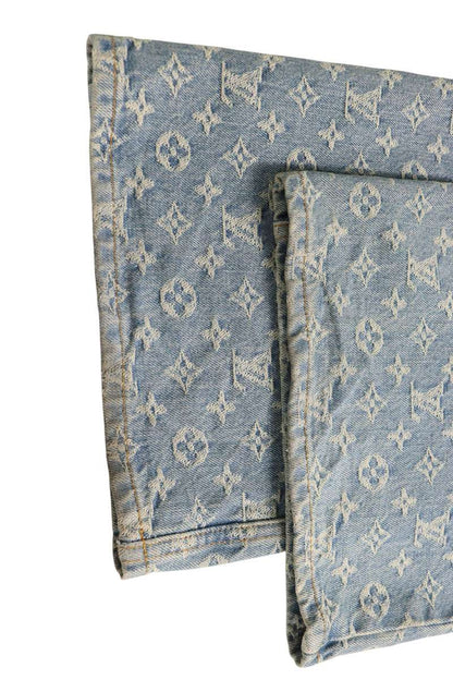 LOUISVUITTON 22SS Graffiti Monogram Baggy Denim Size 34