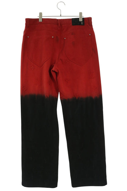 LOUISVUITTON Gradation Monogram Denim Jeans Black Size 32