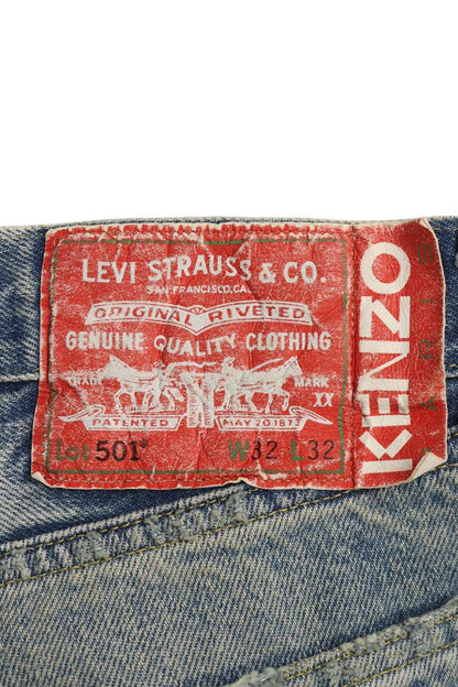 KENZO 501 1933 Distressed Denim Jeans Blue Size 32