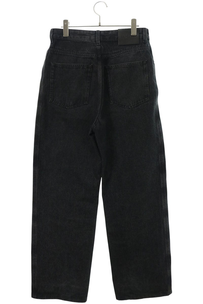 LOEWE Anagram Embroidered Baggy Denim Jeans Black Size 44