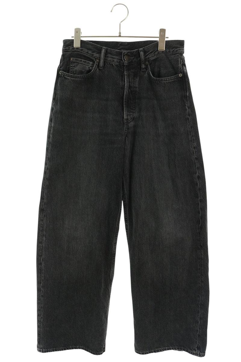 ACNE STUDIOS Black Loose Fit Button Fly Denim Size 34