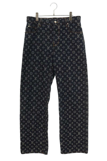 LOUISVUITTON Monogram Jacquard Denim Jeans Indigo Size 29