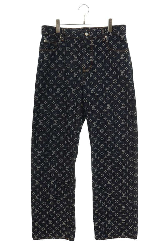 LOUISVUITTON Monogram Jacquard Denim Jeans Indigo Size 29
