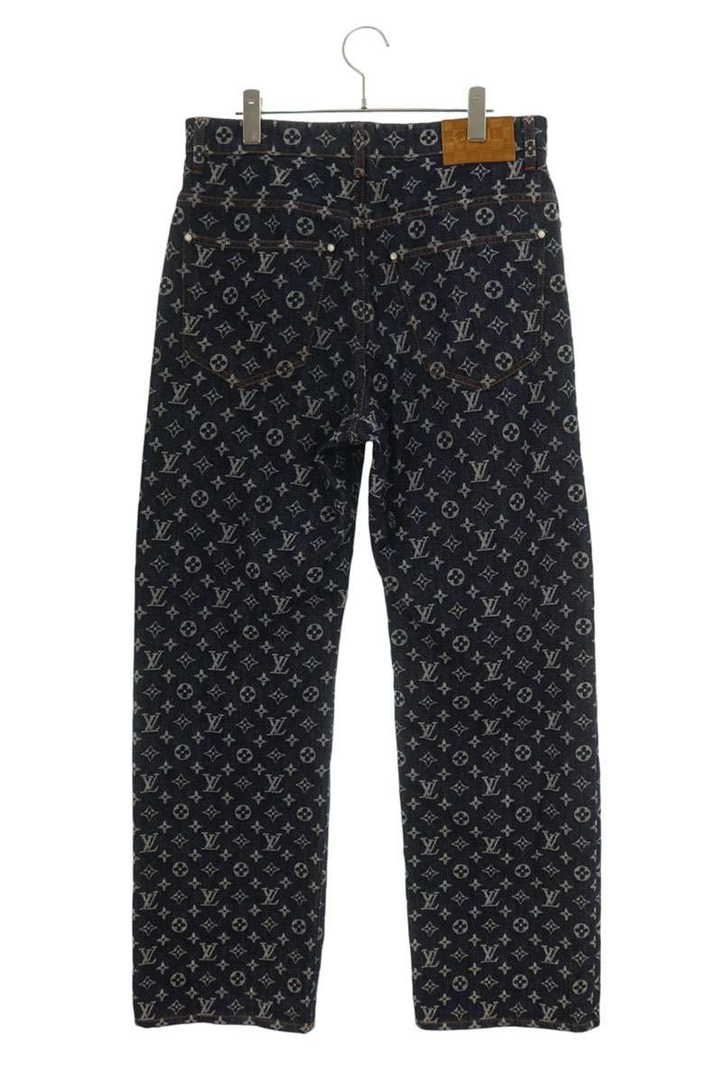 LOUISVUITTON Monogram Jacquard Denim Jeans Indigo Size 29