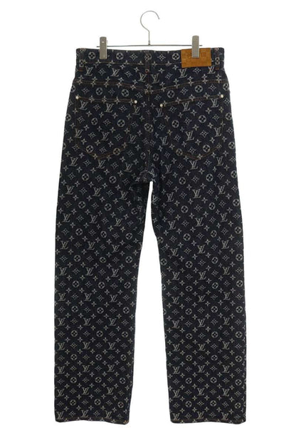LOUISVUITTON Monogram Jacquard Denim Jeans Indigo Size 29