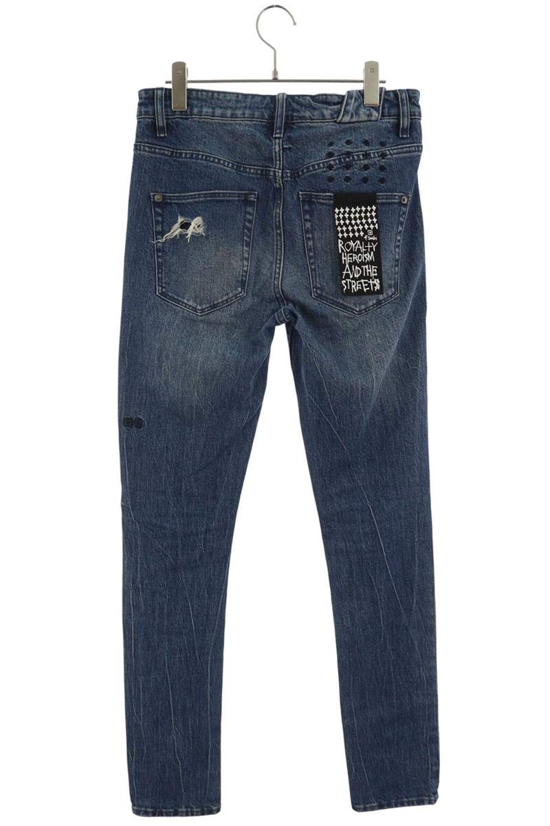KSUBI Chitch Token Distressed Denim Jeans Indigo Size 29