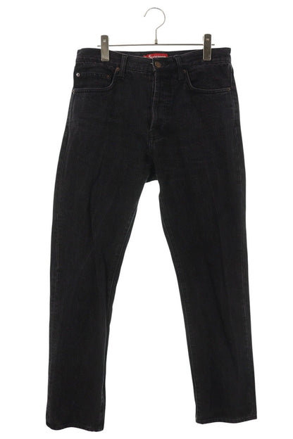 SUPREME Washed Regular Slim Black Jeans Size 30